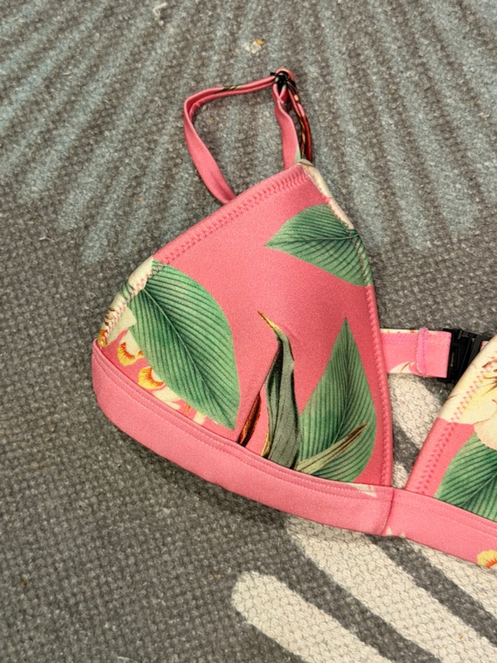 triangl swimwear Pink Floral Triangle Bikini Top - Picture 4 of 6